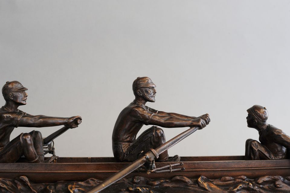 An important unusual bronze from a canoe by "Emile Drouot circa 1880 - image 7