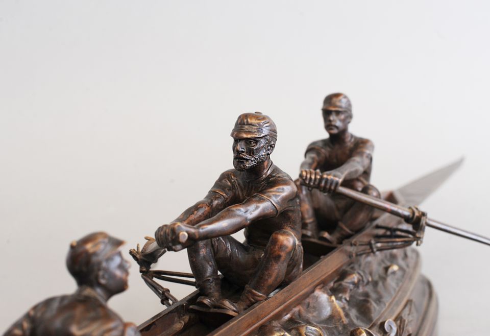 An important unusual bronze from a canoe by "Emile Drouot circa 1880 - image 8