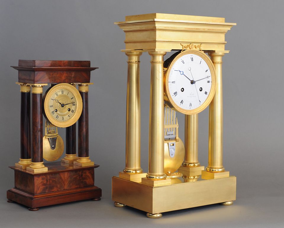 High quality early Empire four pillar mantel clock by Dieudonné Kinable - afbeelding 2