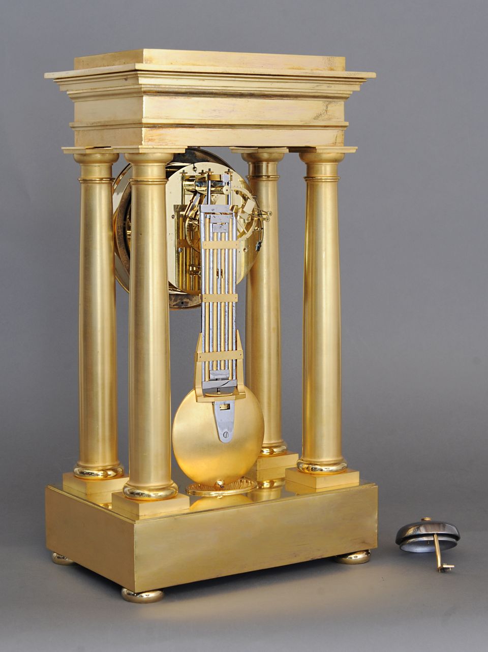 High quality early Empire four pillar mantel clock by Dieudonné Kinable - afbeelding 5