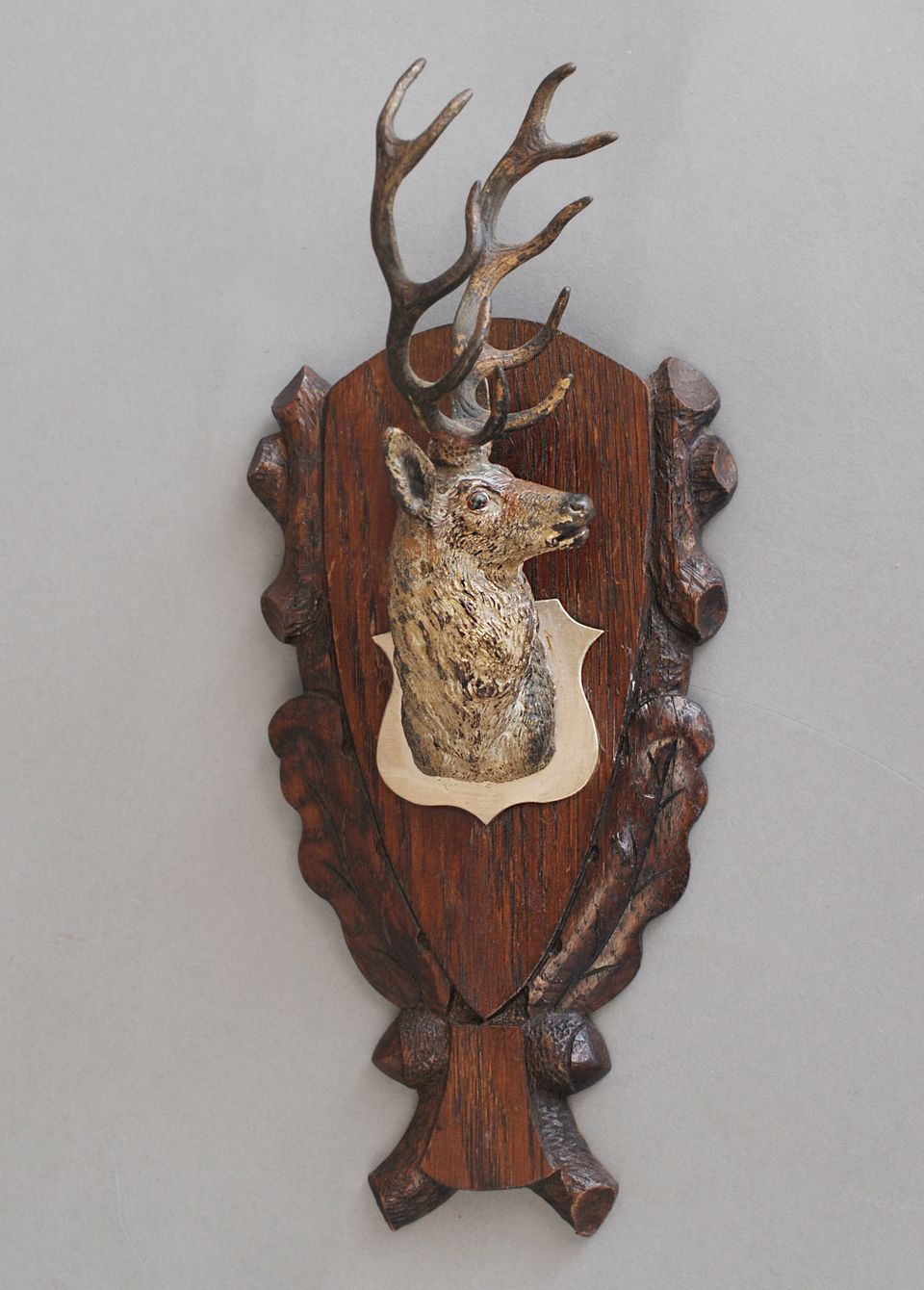A nice head of a stag or a deer Vienna bronze circa 1900 - afbeelding 2
