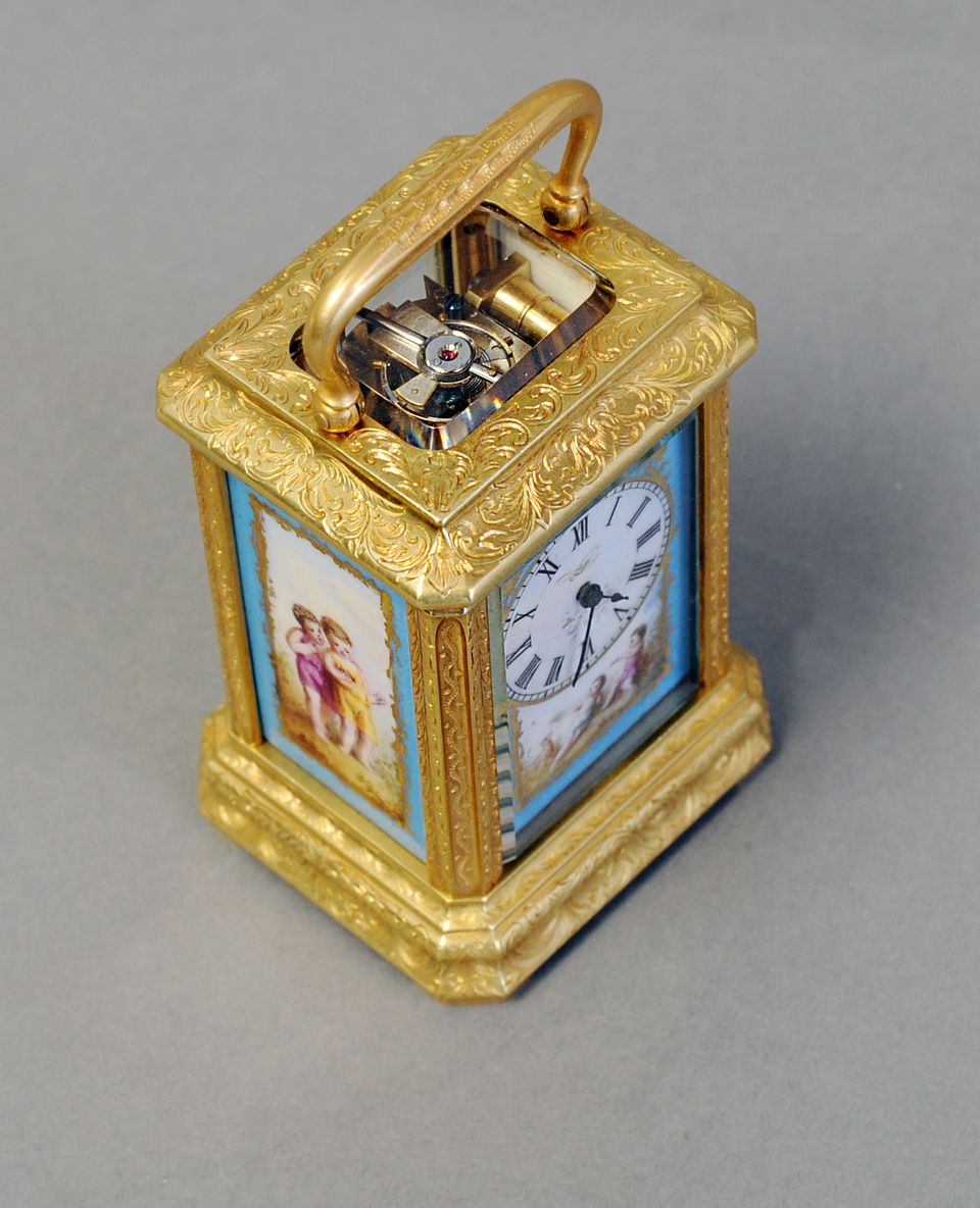 A good mid 19th century miniature carriage clock, by Drocourt - image 2