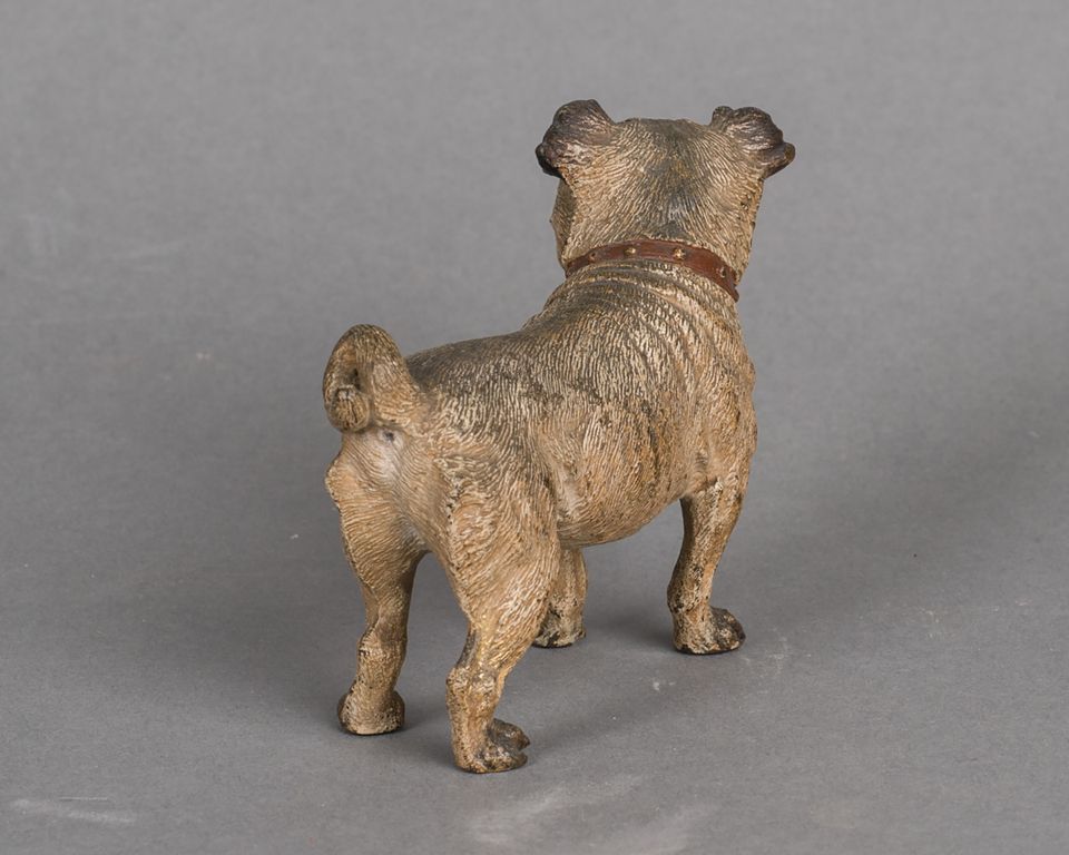 A beautiful Austrian cold painted 'Vienna Bronze' of a pug dog, circa 1890 - image 3