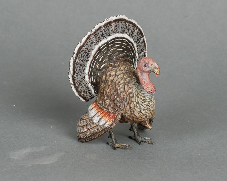 Very unusual, beautiful coloured cold painted Vienna bronze, signed Bergmann - image 2