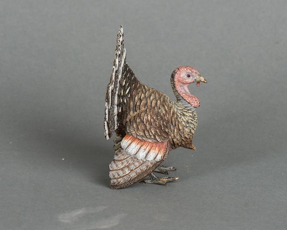 Very unusual, beautiful coloured cold painted Vienna bronze, signed Bergmann - image 3
