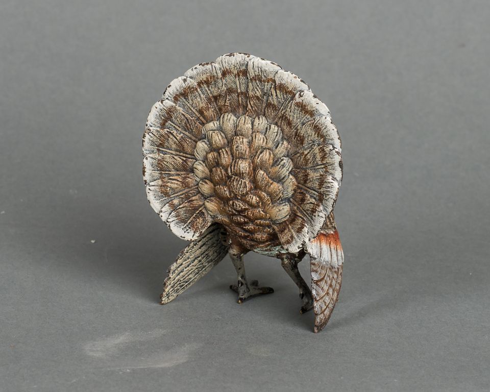 Very unusual, beautiful coloured cold painted Vienna bronze, signed Bergmann - image 4