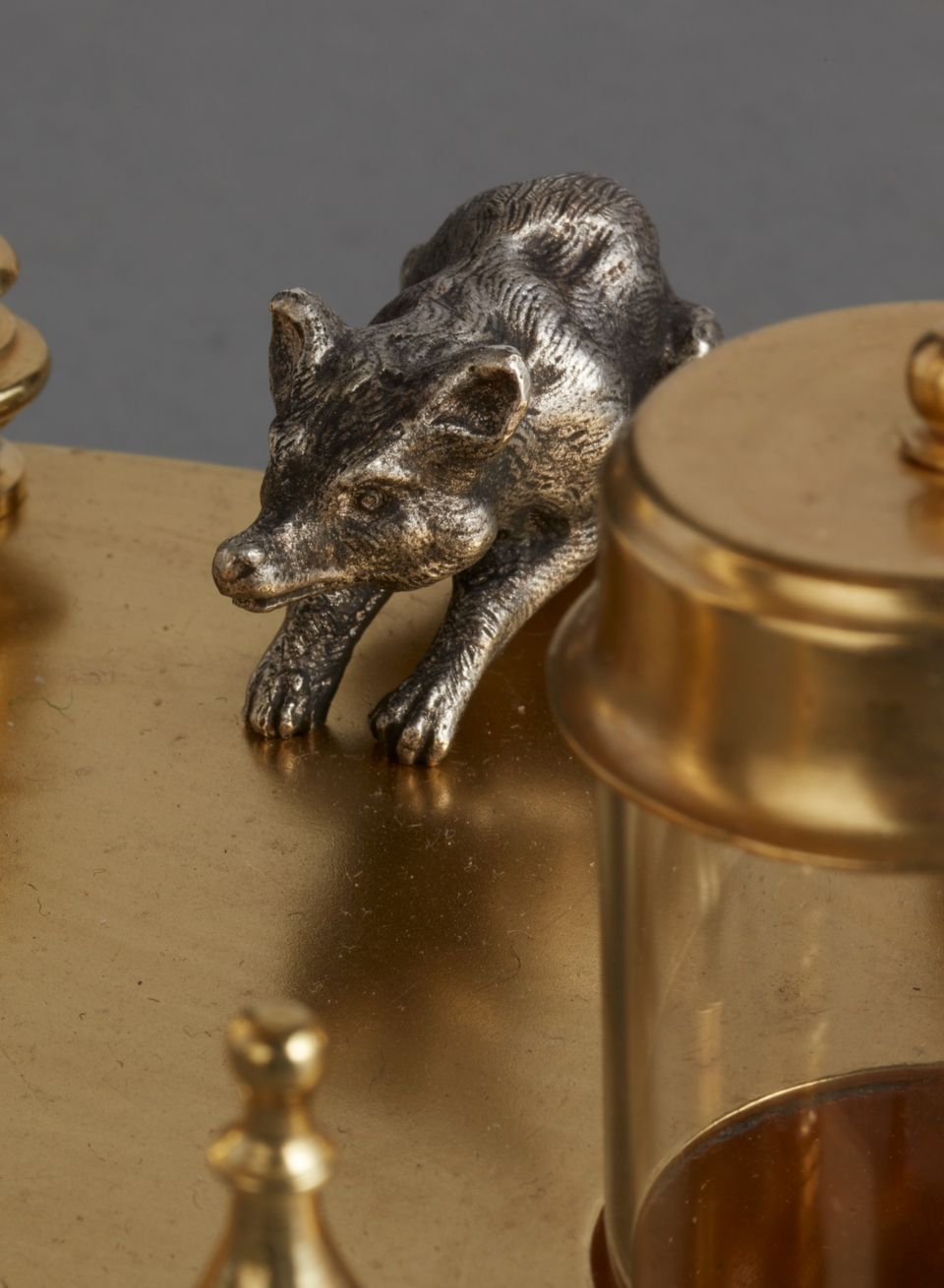 Desk inkwell with clock and ringing bell, circa 1860 - image 7