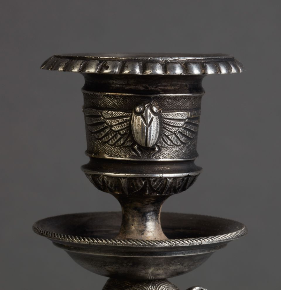 An unusual Silvered candle stick of an old man as fantasy figure, circa 1880 - image 11