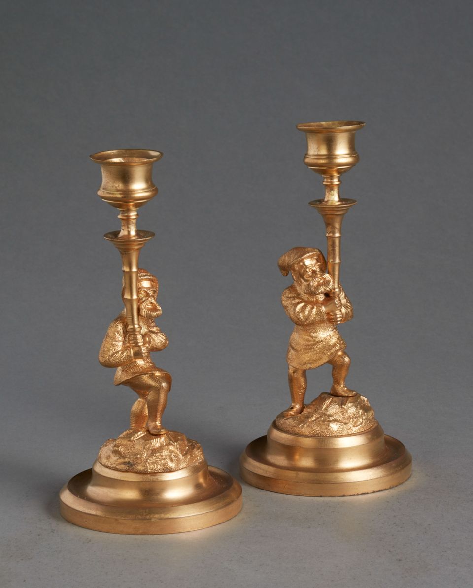 A pair of ormolu dwarf candlesticks, circa 1880 - image 4