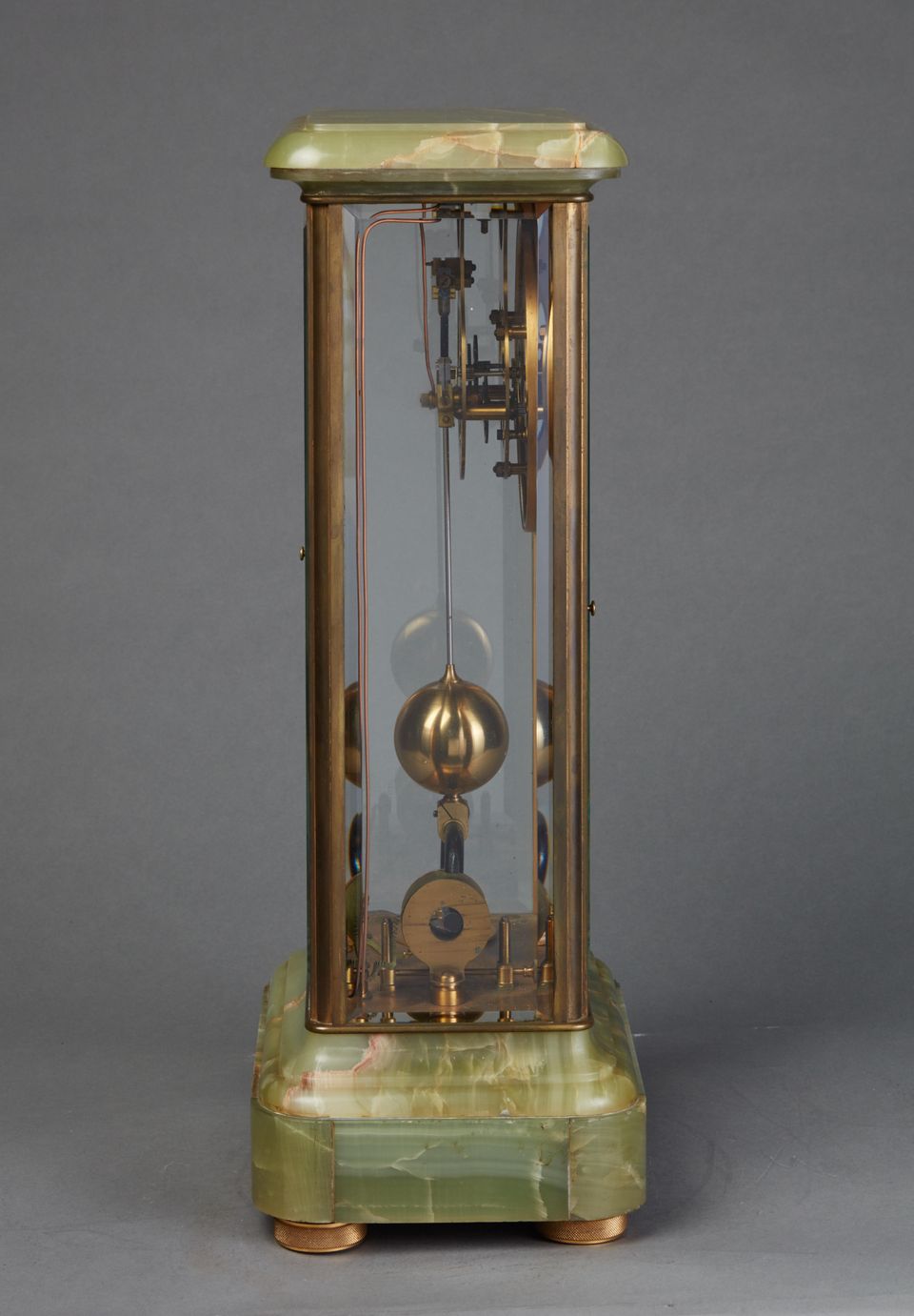 "Brillie" Four Glass 1/4 Second Green Onyx Table Regulator, circa 1920 - image 4
