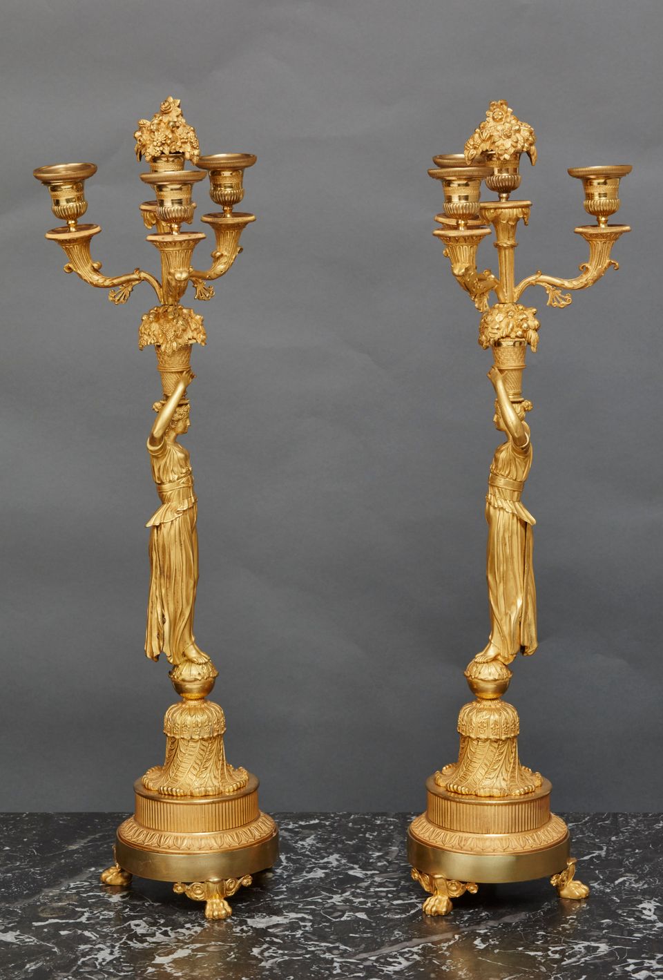 A pair of ormalu French ‘Empire’ Candlesticks, circa 1810 - image 3