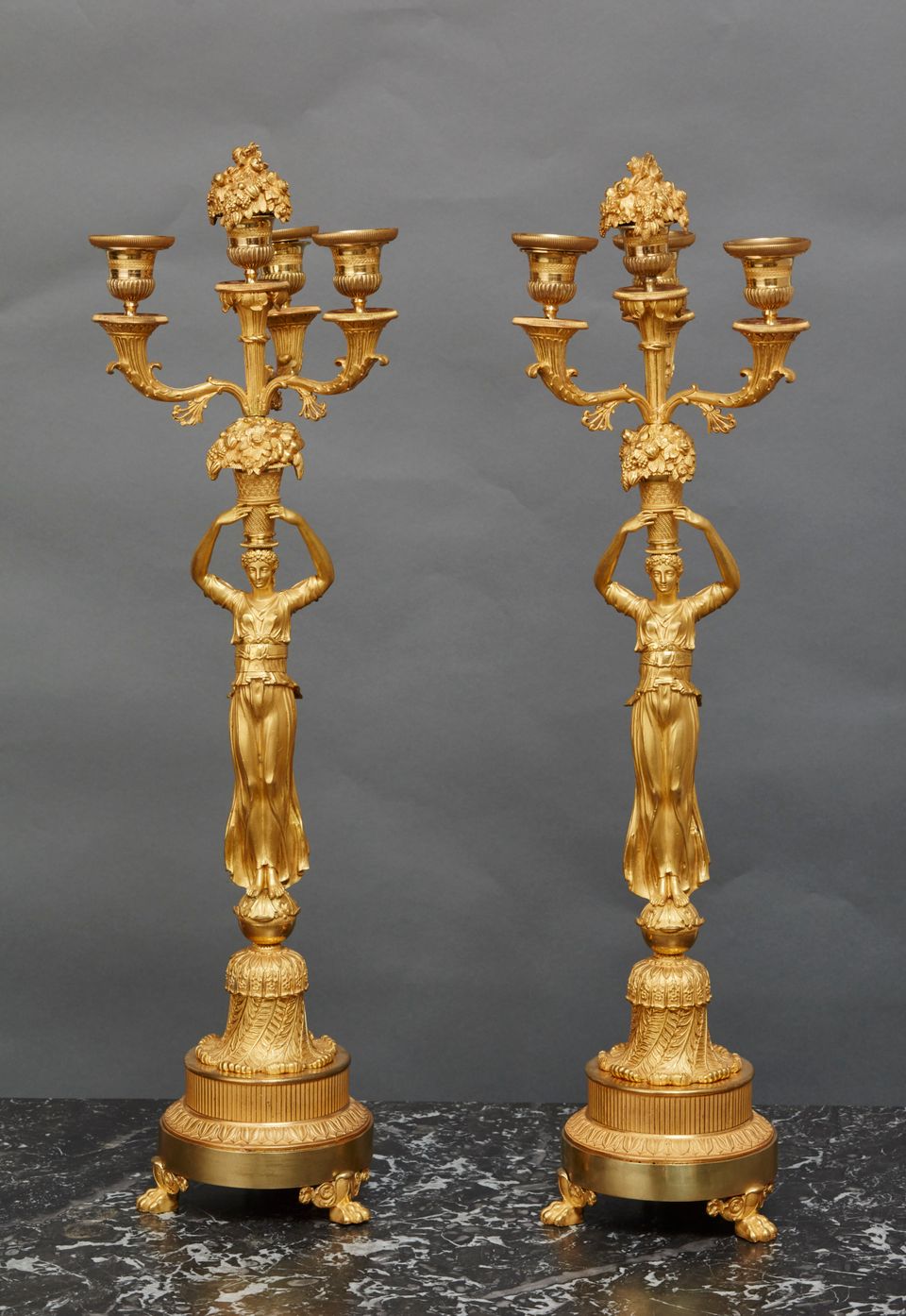 A pair of ormalu French ‘Empire’ Candlesticks, circa 1810 - image 2