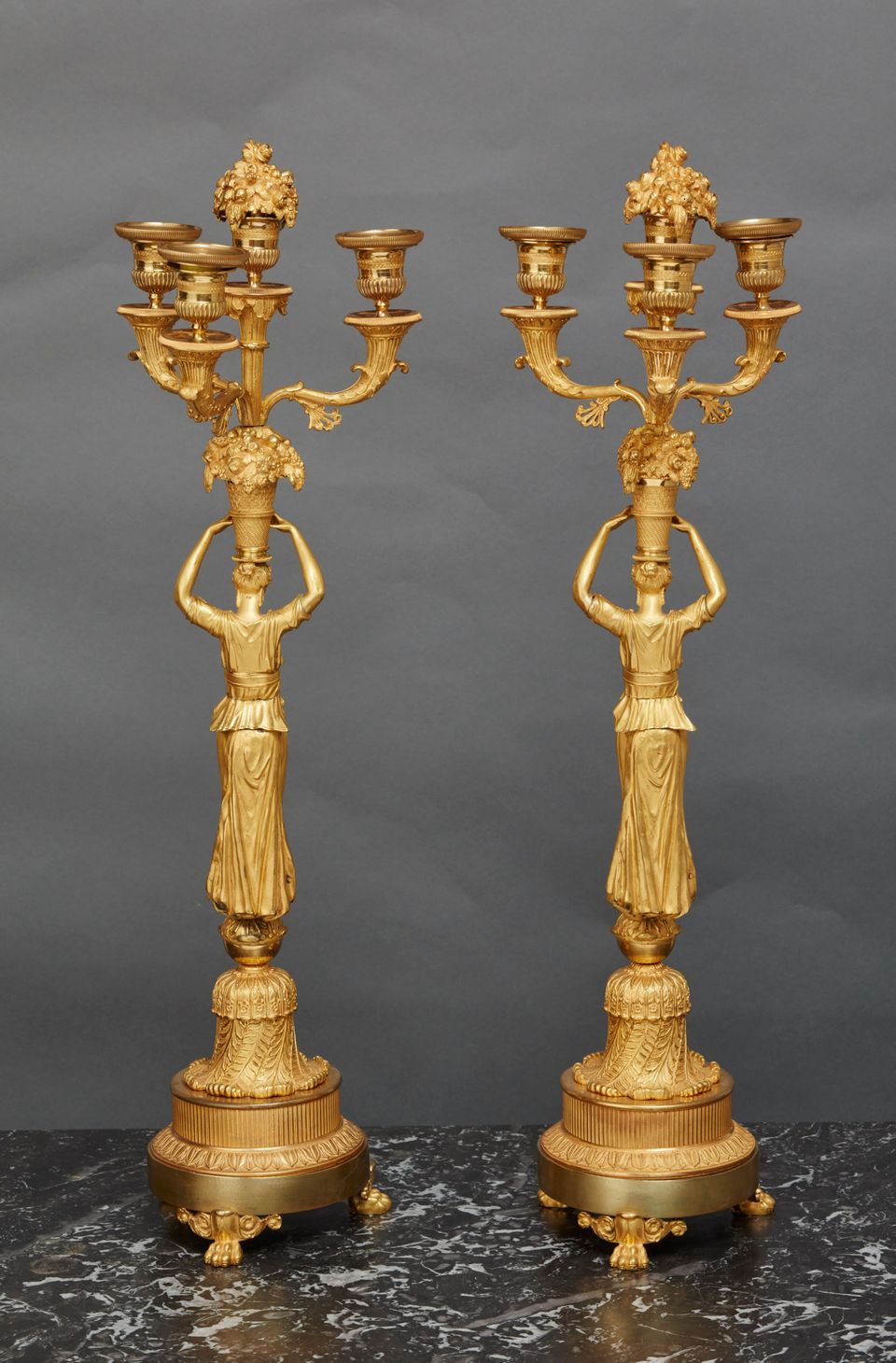 A pair of ormalu French ‘Empire’ Candlesticks, circa 1810 - image 4