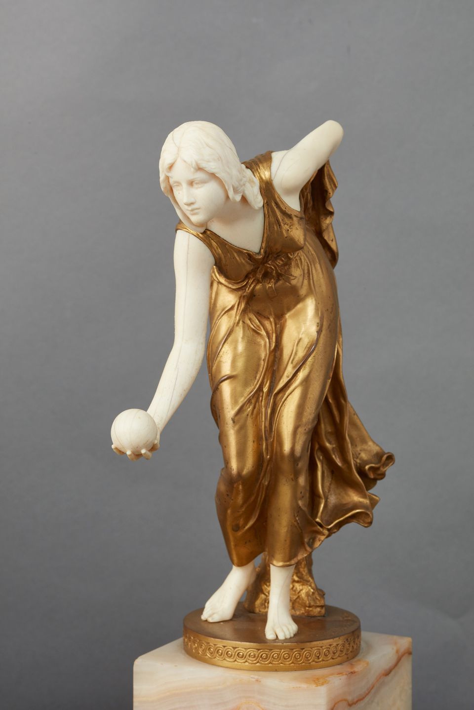 A German Meissen ‘art nouveau’ gilded bronze by Walter Scott, circa 1900 - image 2