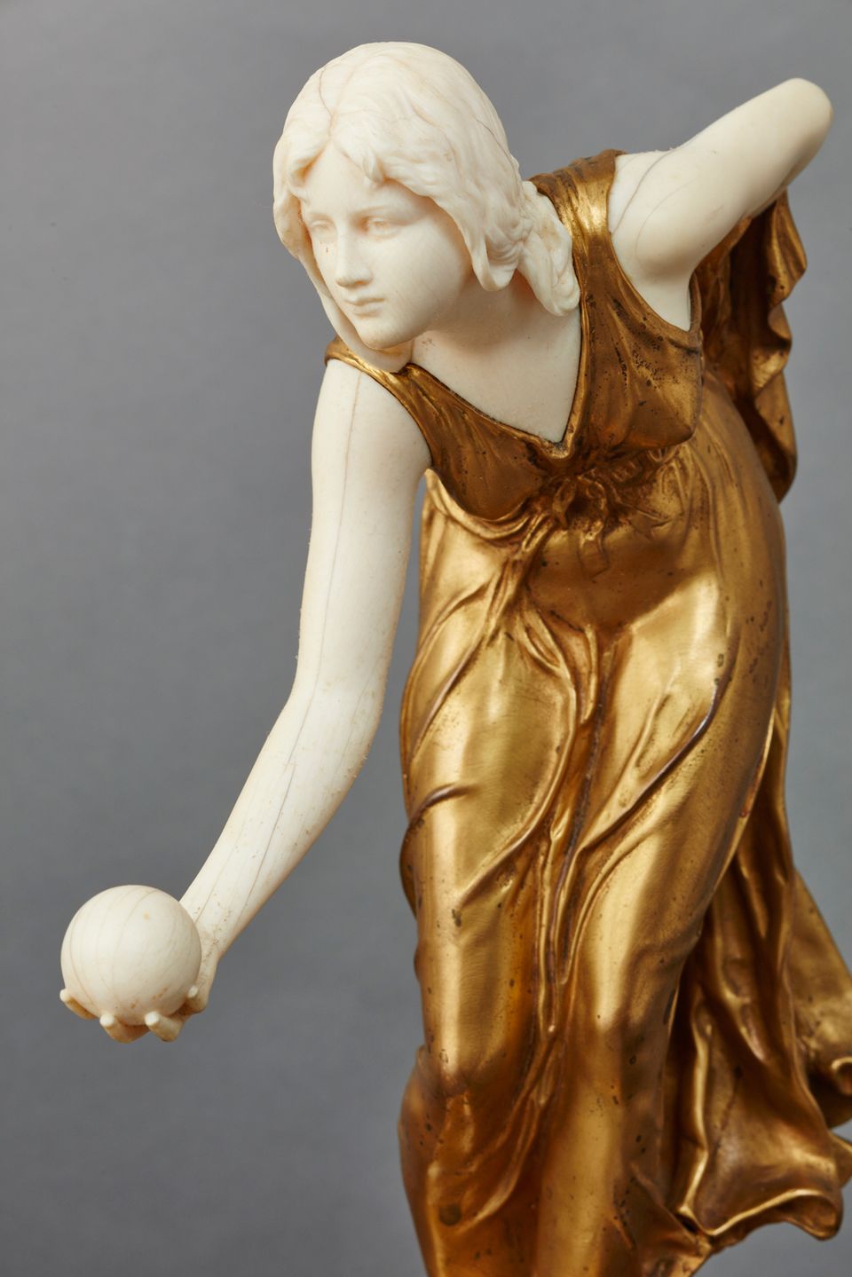 A German Meissen ‘art nouveau’ gilded bronze by Walter Scott, circa 1900 - image 4