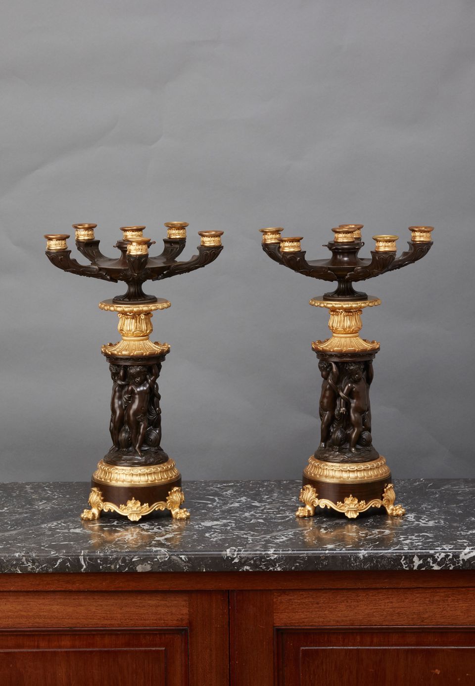 A good decorative pair of French Charles X candelabres, circa 1830 - image 3