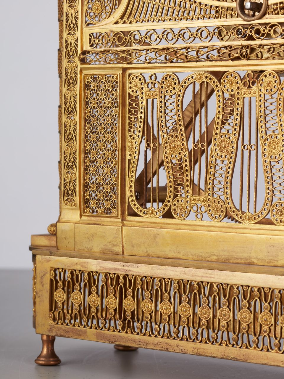 An unusual French Louis XVI filigree skeleton clock set, circa 1780 - image 4