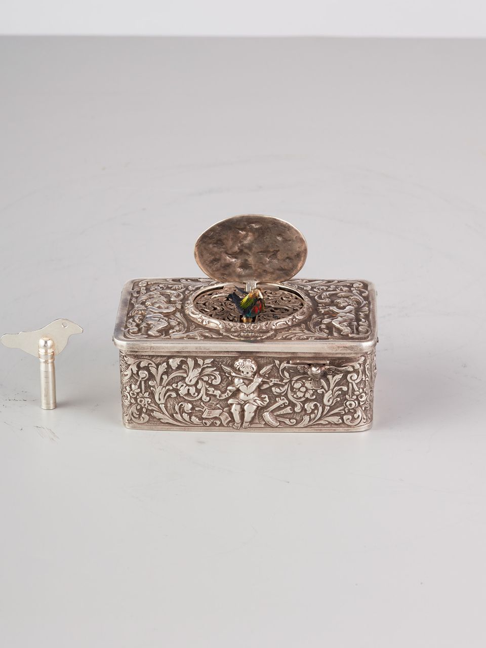 A Silver German Singing Bird Box, circa 1900 - image 3