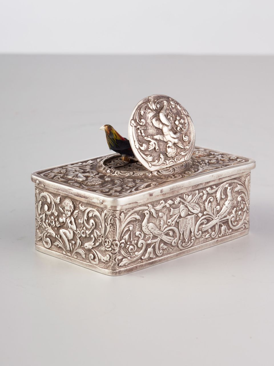 A Silver German Singing Bird Box, circa 1900 - image 2
