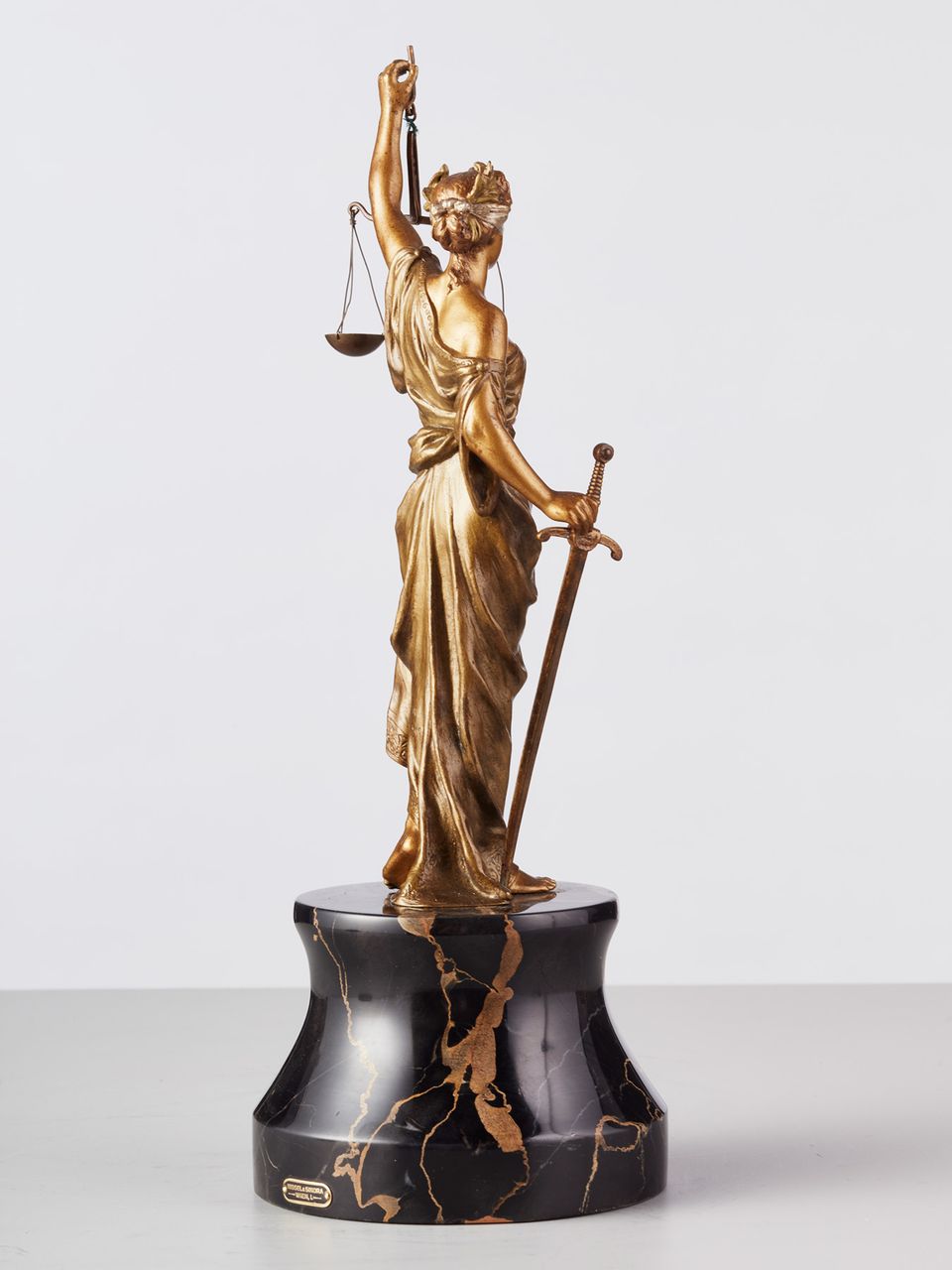 A beautiful early 20th century Viennese cold painted bronze depicting Lady Justice - image 4