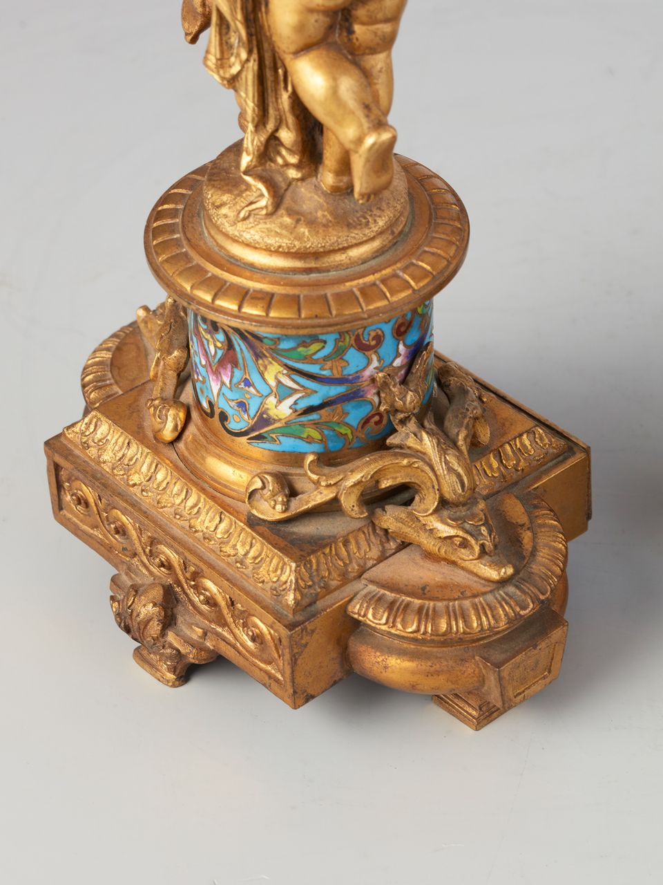 A pair of French ormolu Champleve candlesticks, circa 1880 - image 7