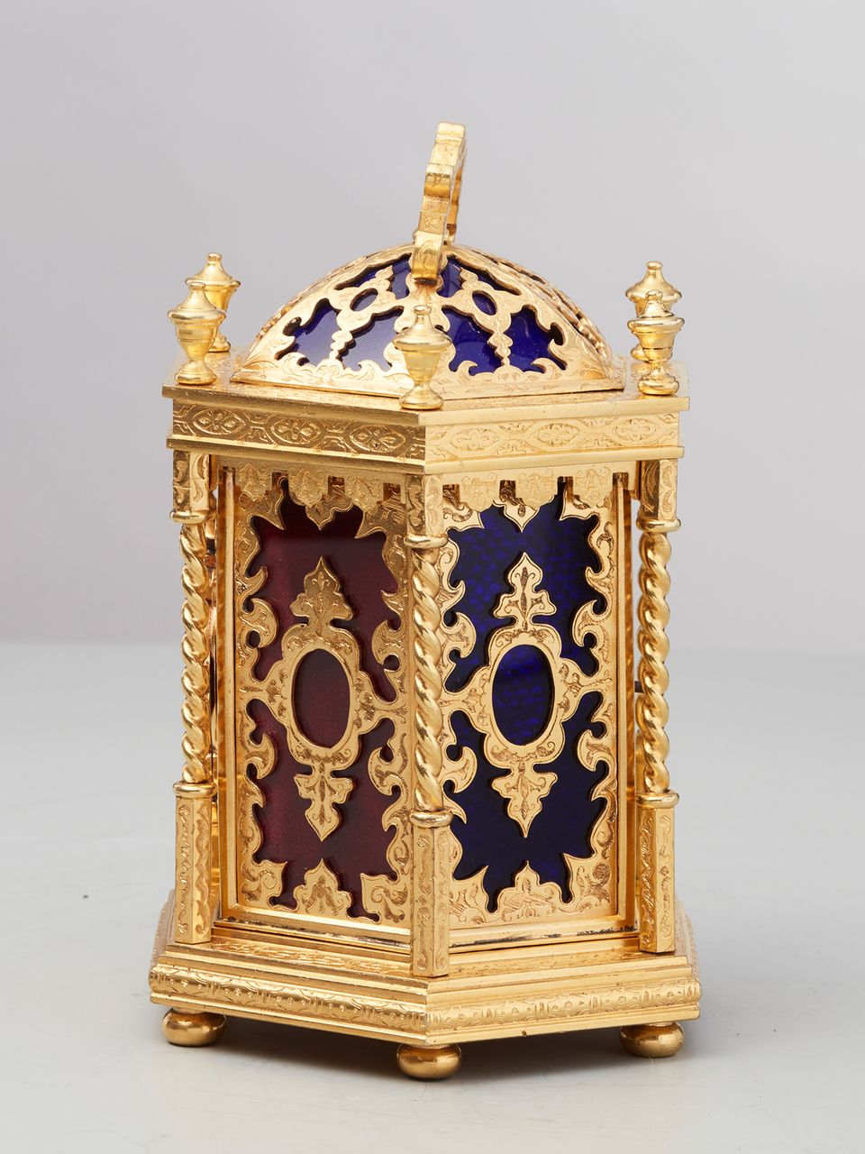 A very unusual hexagonal English 'Gothic Revival' travelling clock by Howell James, circa 1870 - image 2