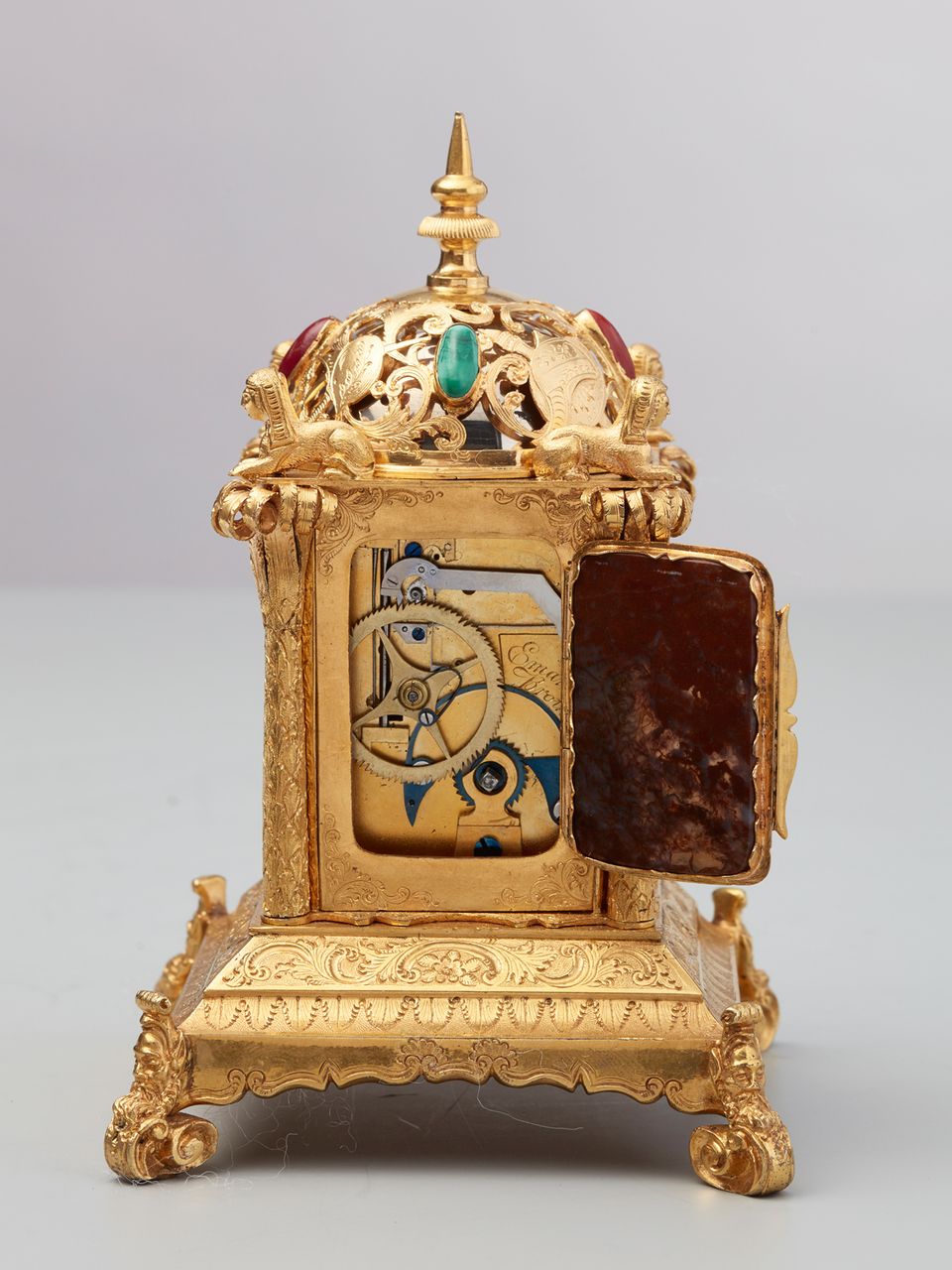An important English ‘tabernacle’ small travelling clock by Emanuel Brothers, circa 1860 - image 4
