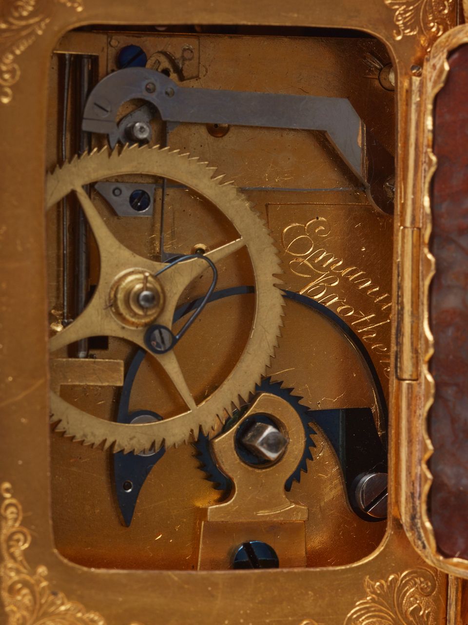 An important English ‘tabernacle’ small travelling clock by Emanuel Brothers, circa 1860 - image 5