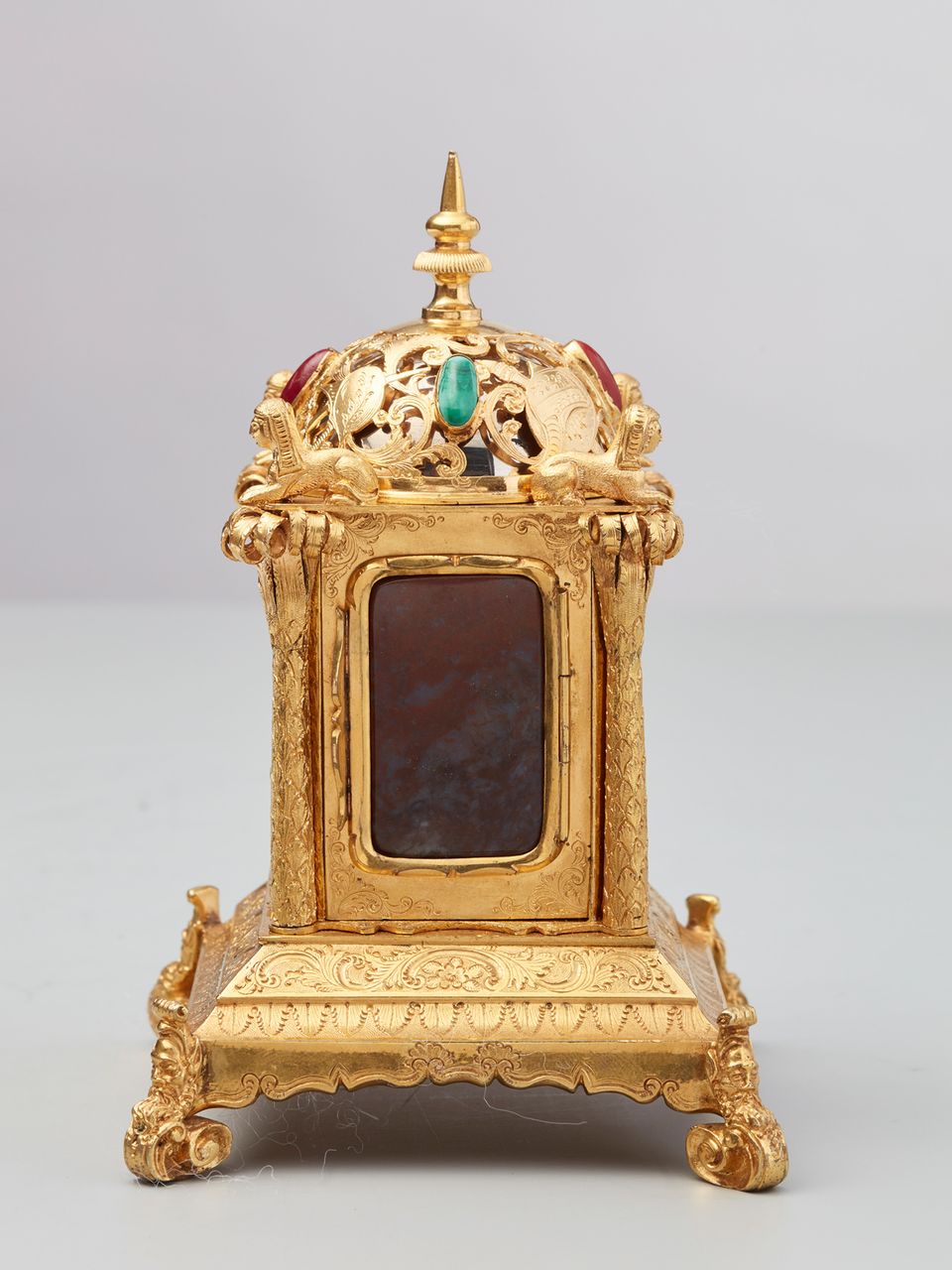 An important English ‘tabernacle’ small travelling clock by Emanuel Brothers, circa 1860 - image 3