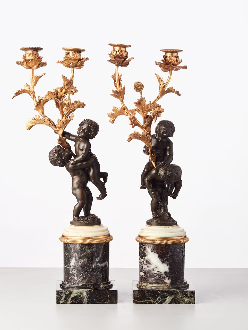 A Pair of French 'Louis XVI' figurative candelabras with putti, circa 1780 - image 2