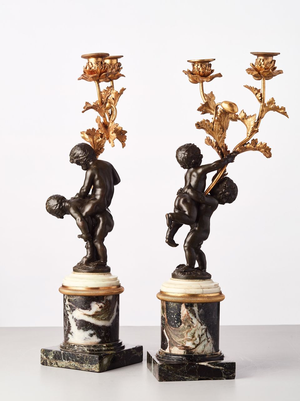 A Pair of French 'Louis XVI' figurative candelabras with putti, circa 1780 - image 3