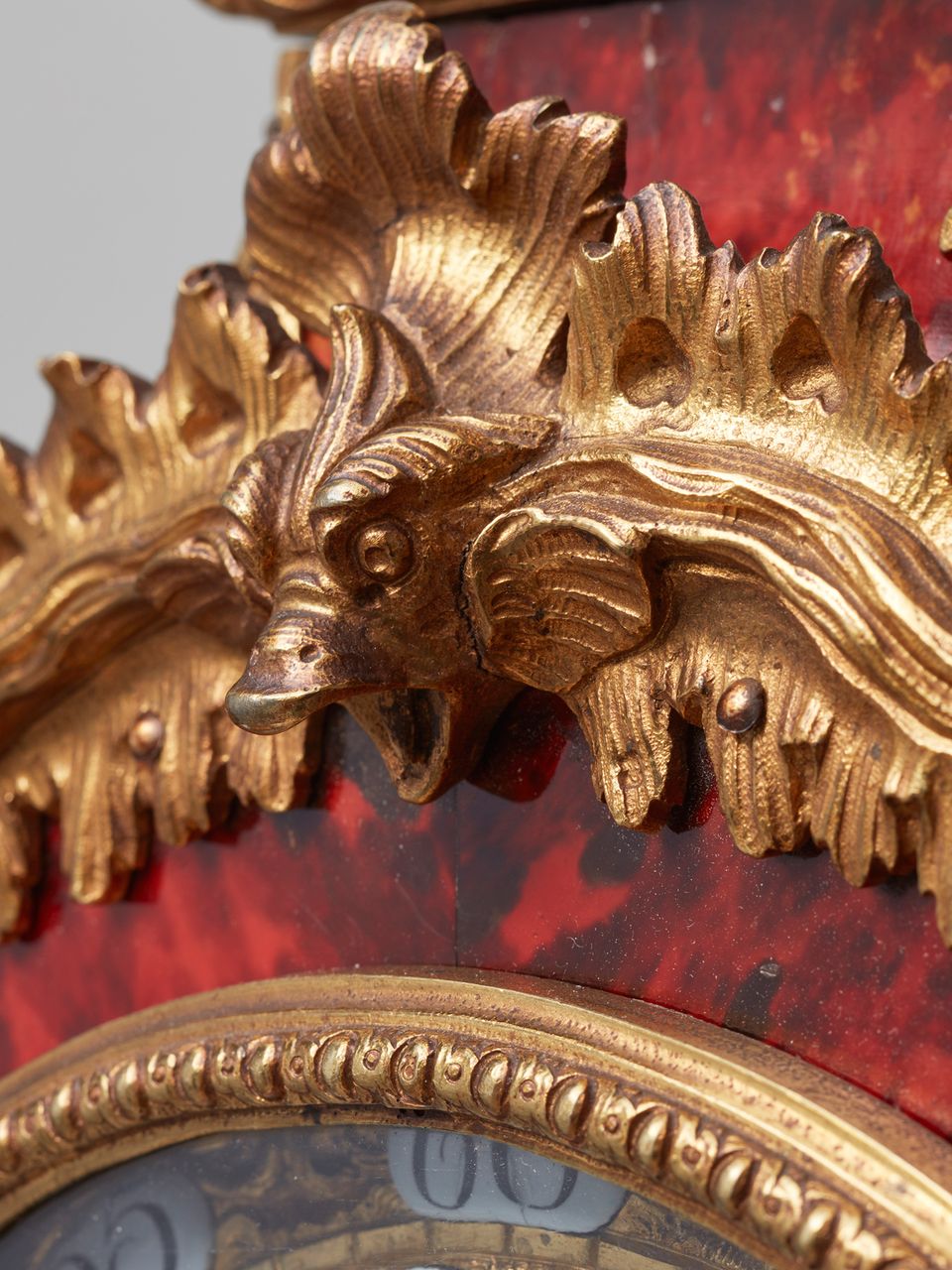 Stoelklok Rood Goud & Emaille Wijzerplaat - afbeelding 4