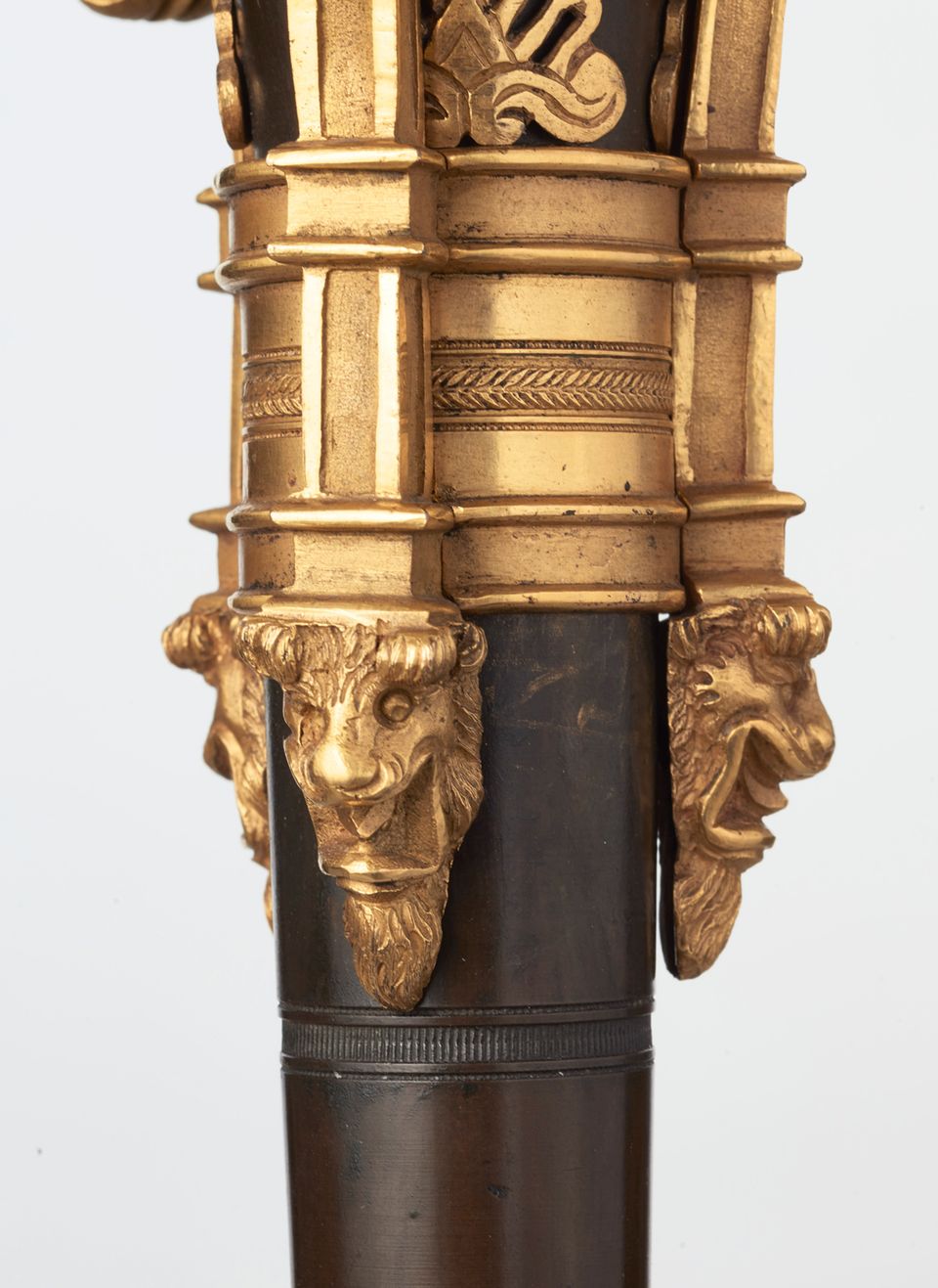 A rare pair of European four-light gilt bronze ‘Directoire’ candlesticks, circa 1810 - image 6