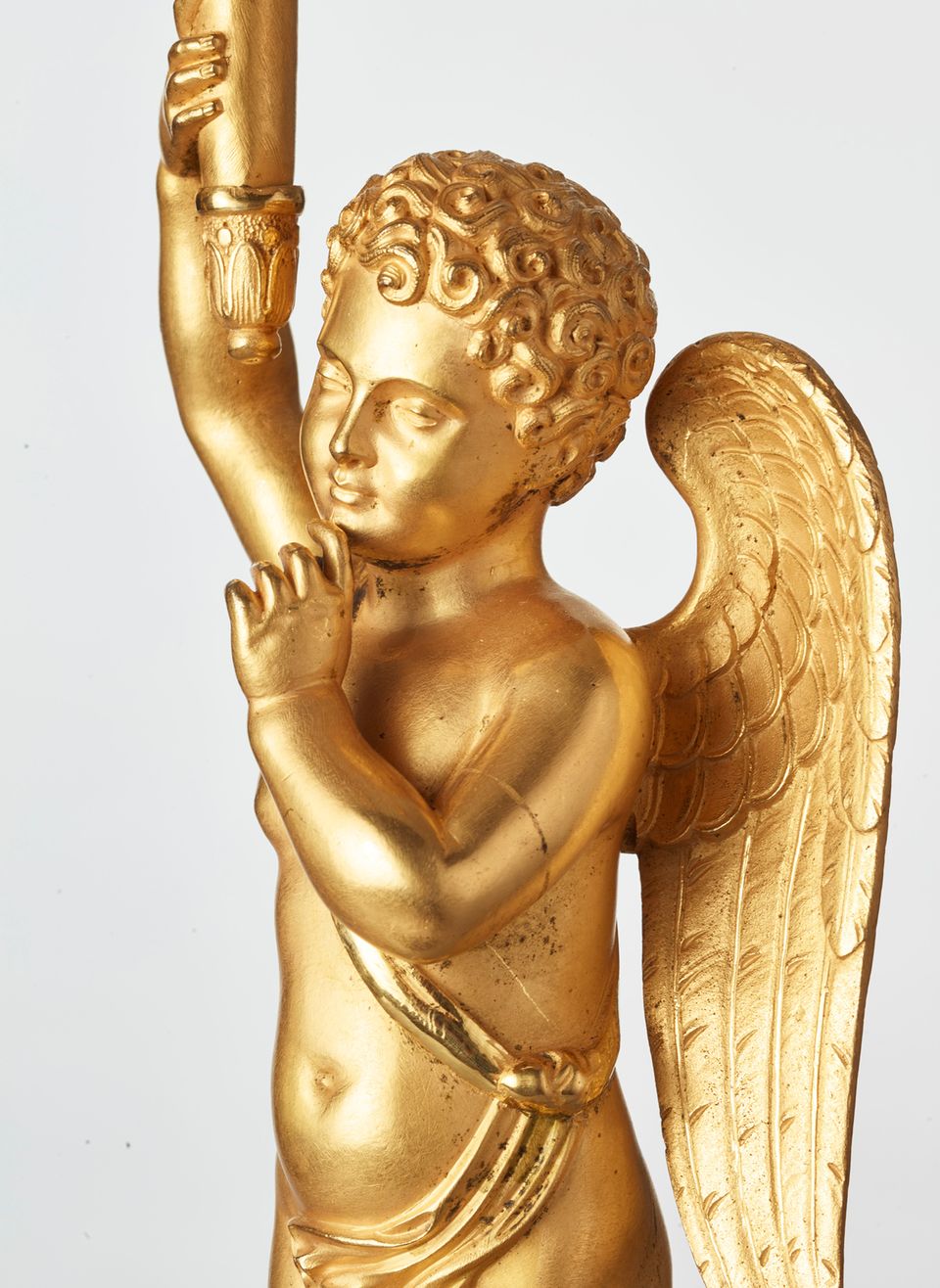 A pair of French bronze five-arm candlesticks with angels, circa 1830 - image 6