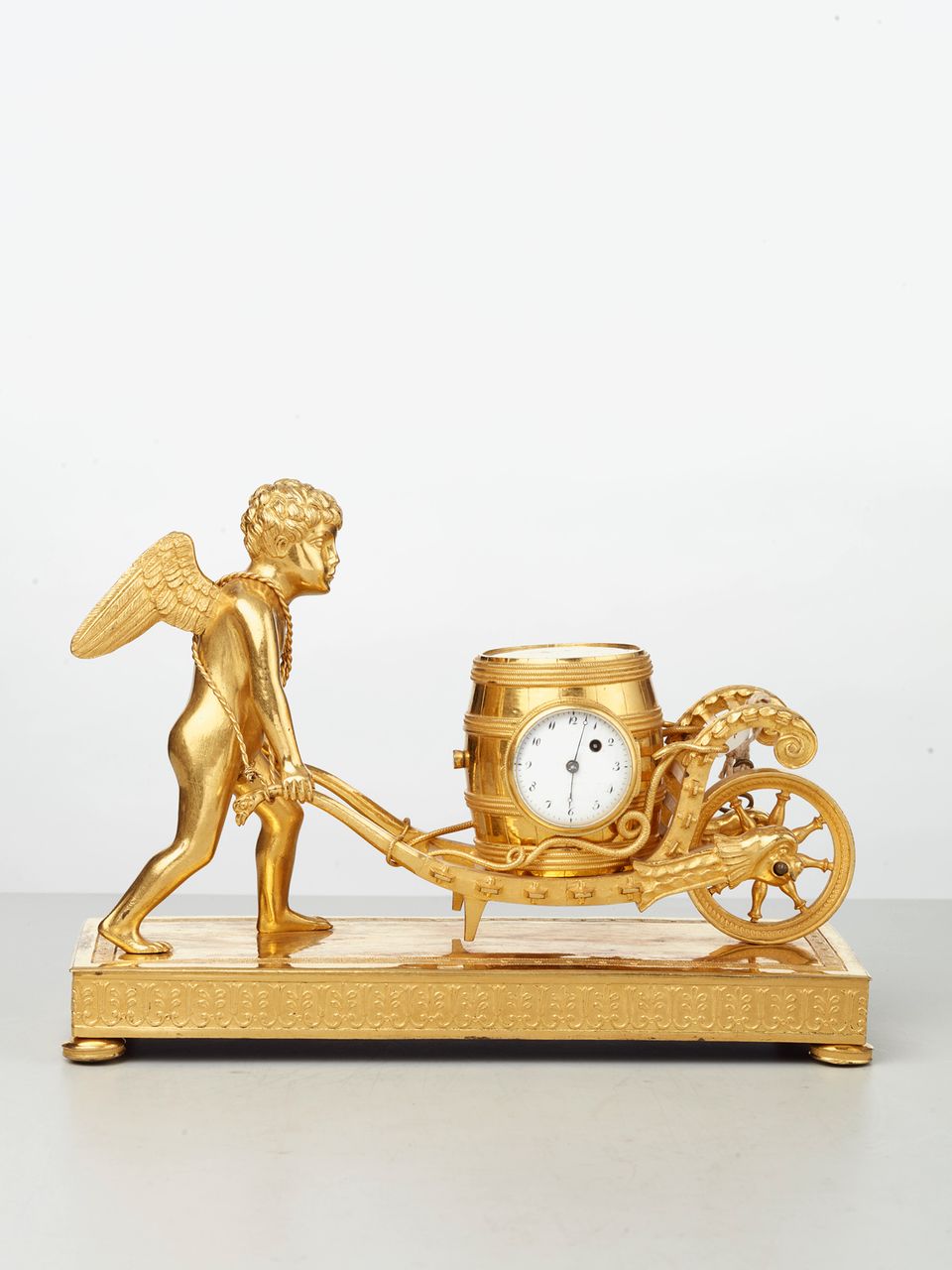 A Viennese bronze guilded miniature Empire mantel clock, circa 1810 - image 2