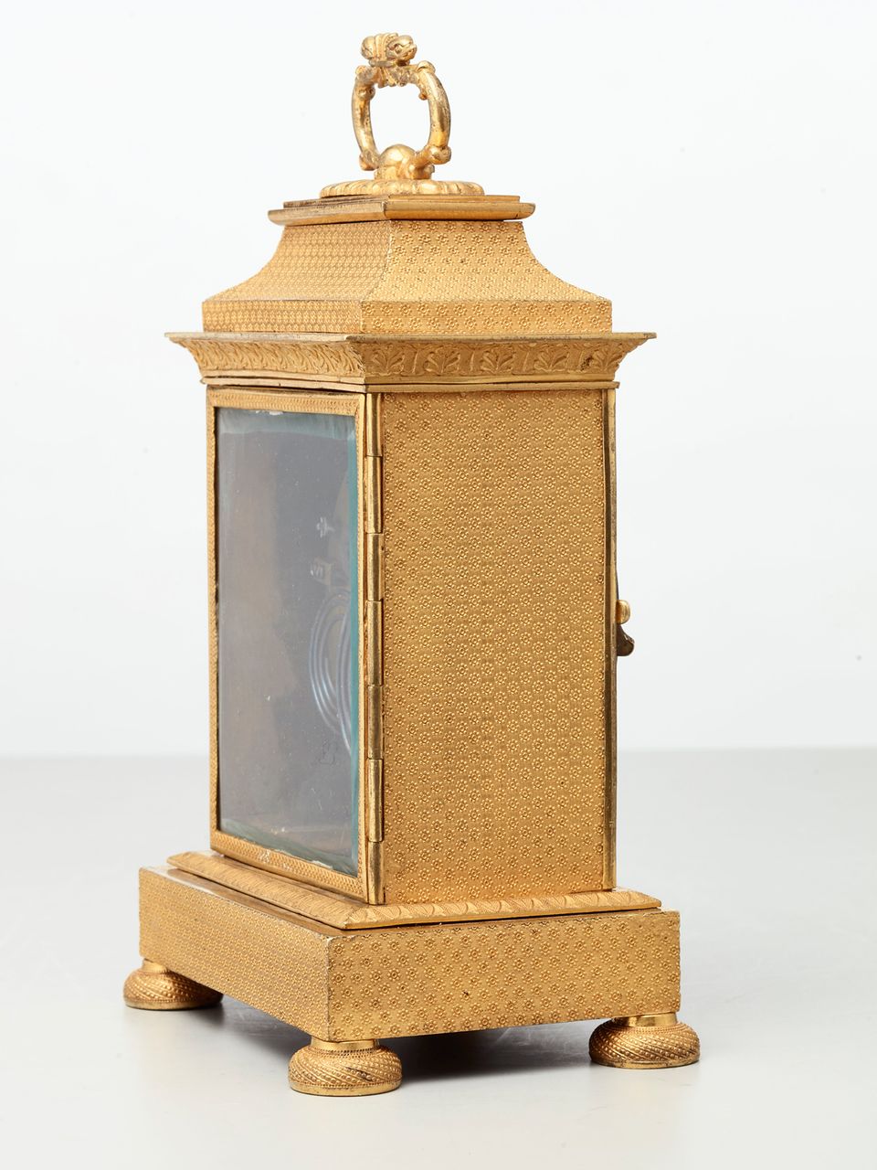 A small Vienna bronze gilt travelling clock by Tobias Flaschge, circa 1810 - image 4