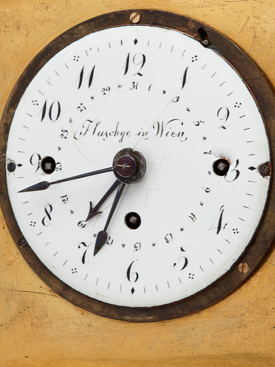 A small Vienna bronze gilt travelling clock by Tobias Flaschge, circa 1810 - image 7