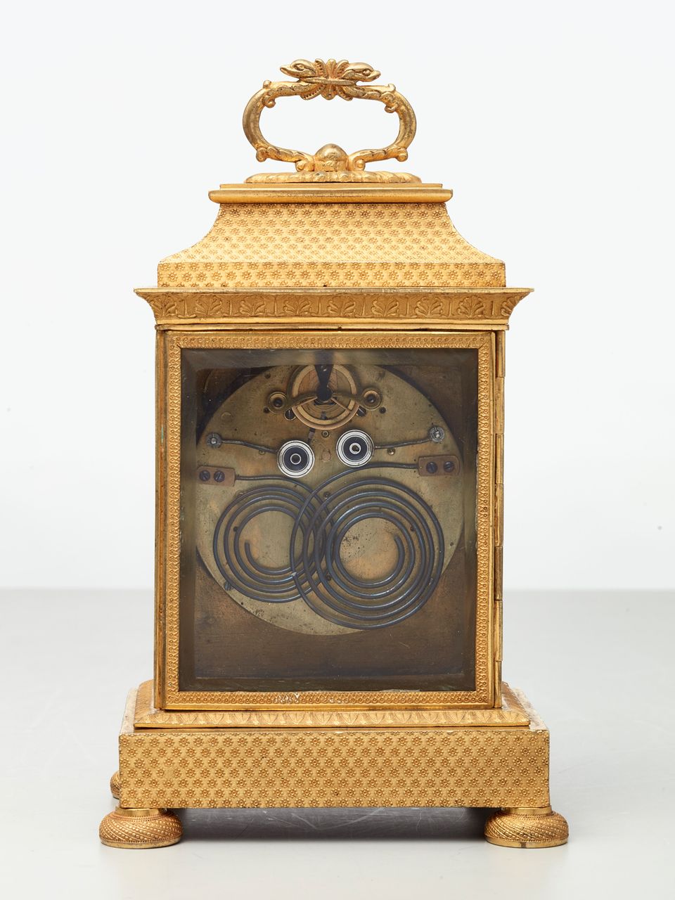 A small Vienna bronze gilt travelling clock by Tobias Flaschge, circa 1810 - image 5