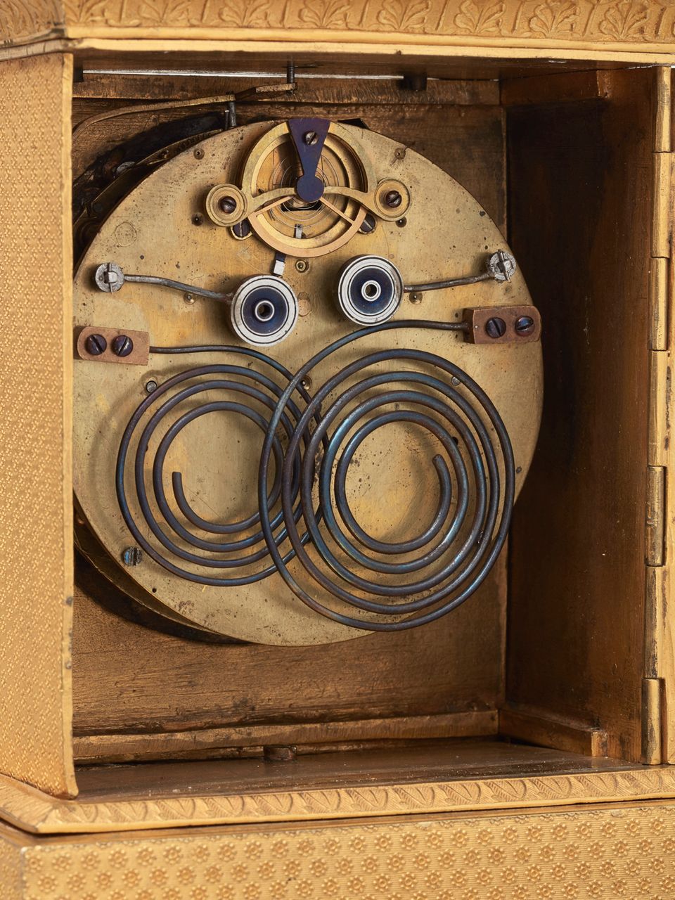 A small Vienna bronze gilt travelling clock by Tobias Flaschge, circa 1810 - image 8