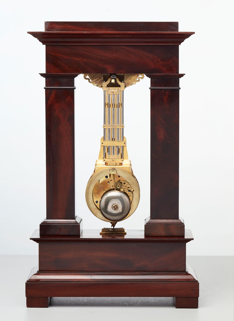 A rare French mahogany and bronze oscillating mantel clock, circa 1830 - image 3