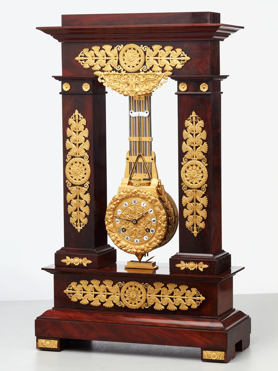A rare French mahogany and bronze oscillating mantel clock, circa 1830 - image 2