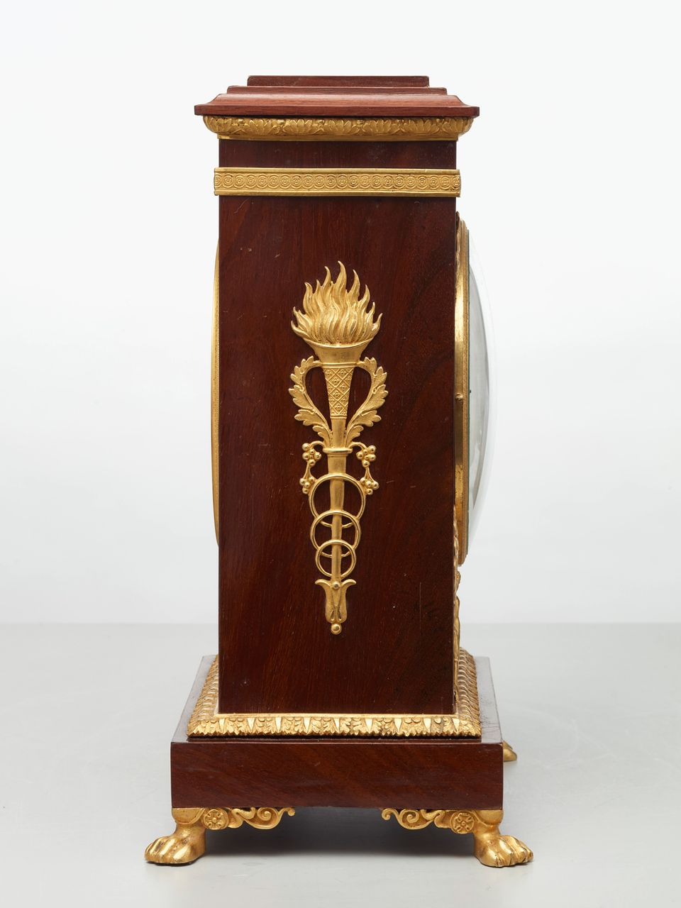 A charming Viennese mahogany and gilt mantel clock by J Straub, circa 1830 - image 3