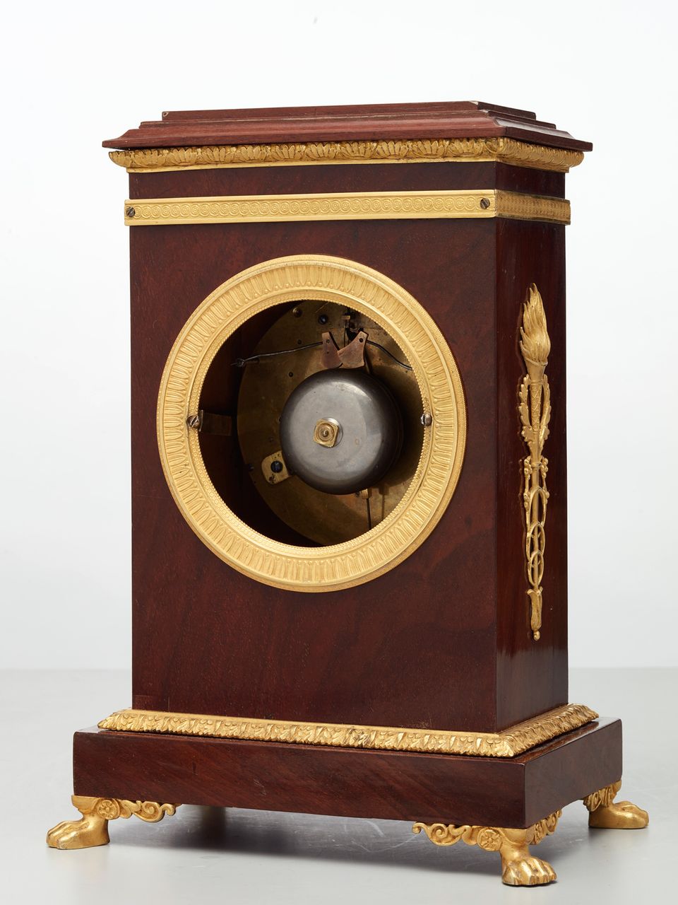 A charming Viennese mahogany and gilt mantel clock by J Straub, circa 1830 - image 4