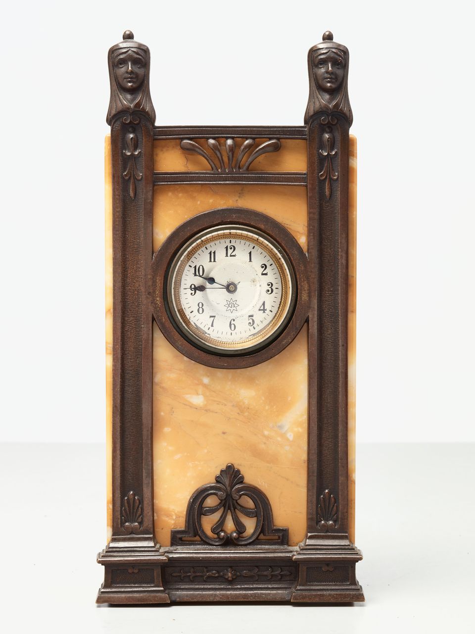 A German ‘Art Deco’ bronze and marble mantel clock by Junghans, circa 1920 - image 2