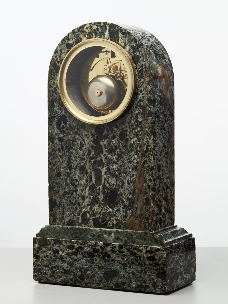 An elegant French green marble arched mantel clock, circa 1830 - image 4