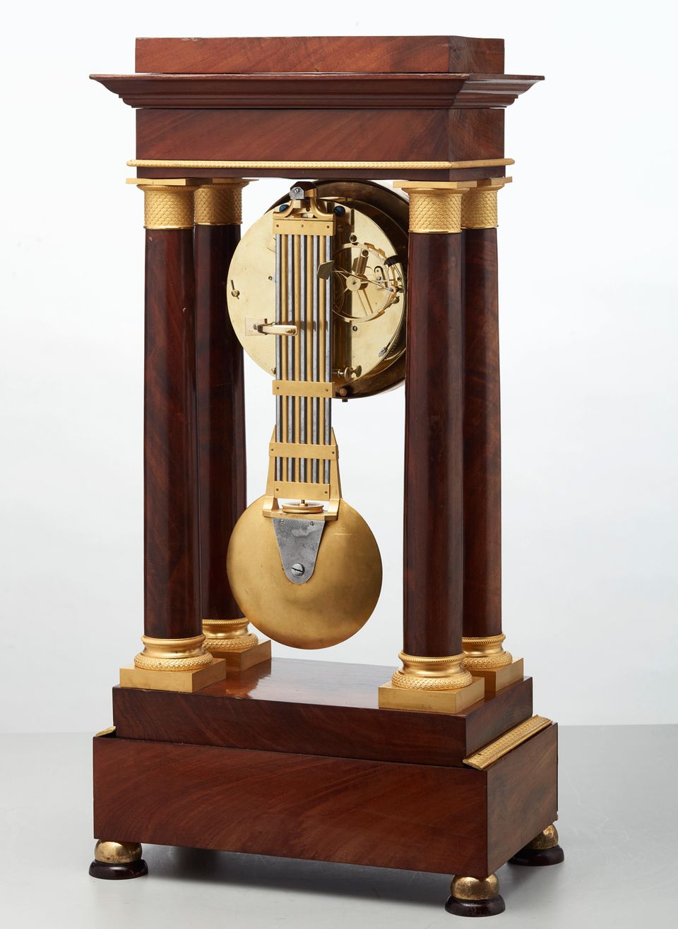 A French mahogany regulator ‘portico’ mantel clock by Montassier, circa 1820 - image 6
