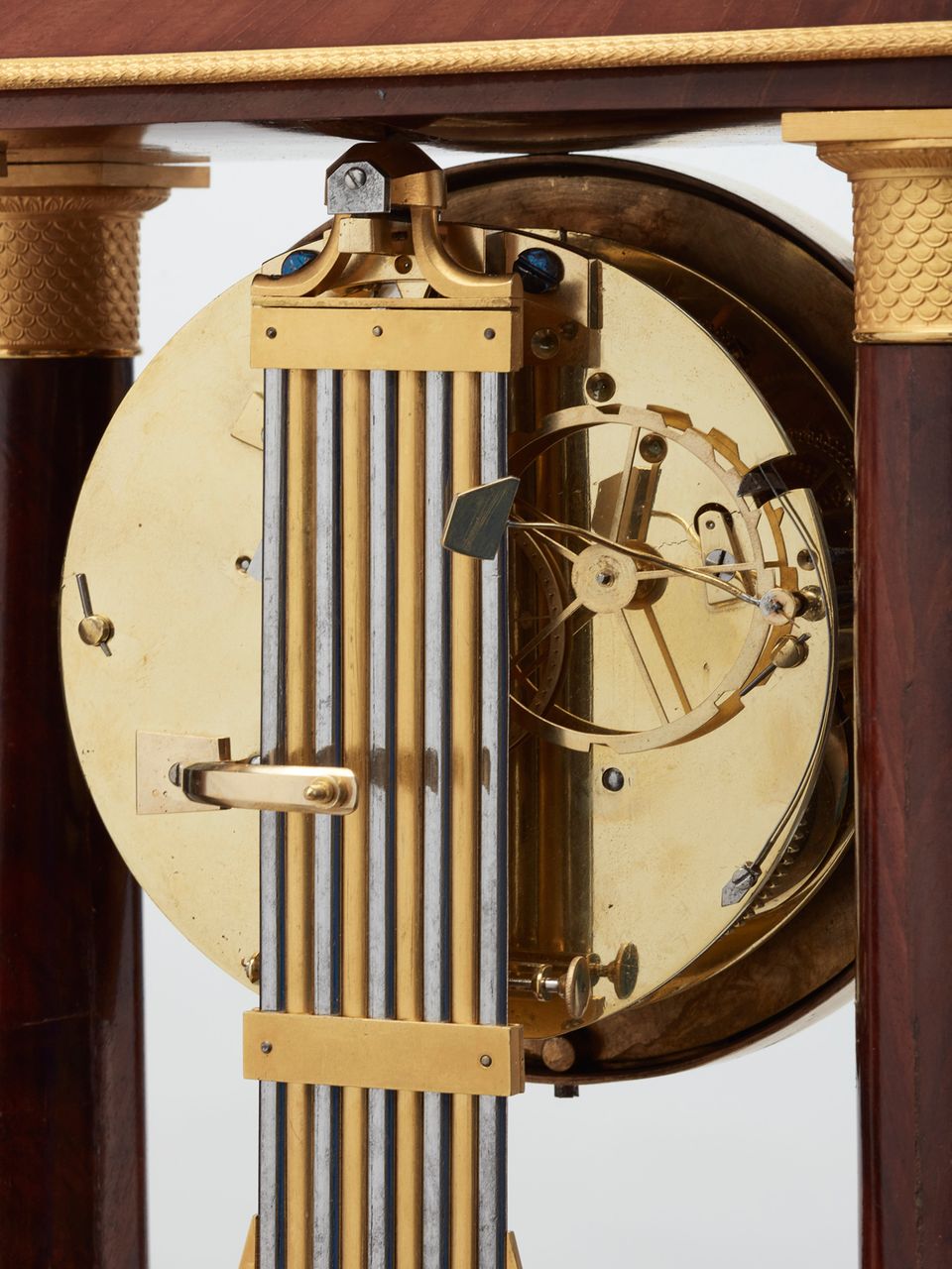 A French mahogany regulator ‘portico’ mantel clock by Montassier, circa 1820 - image 8
