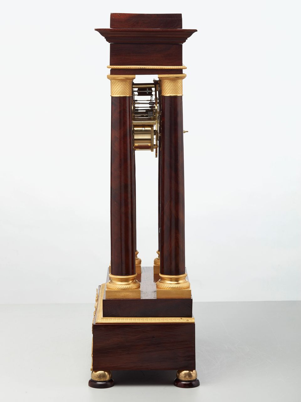 A French mahogany regulator ‘portico’ mantel clock by Montassier, circa 1820 - image 5