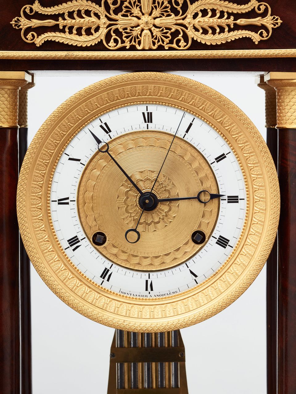 A French mahogany regulator ‘portico’ mantel clock by Montassier, circa 1820 - image 3