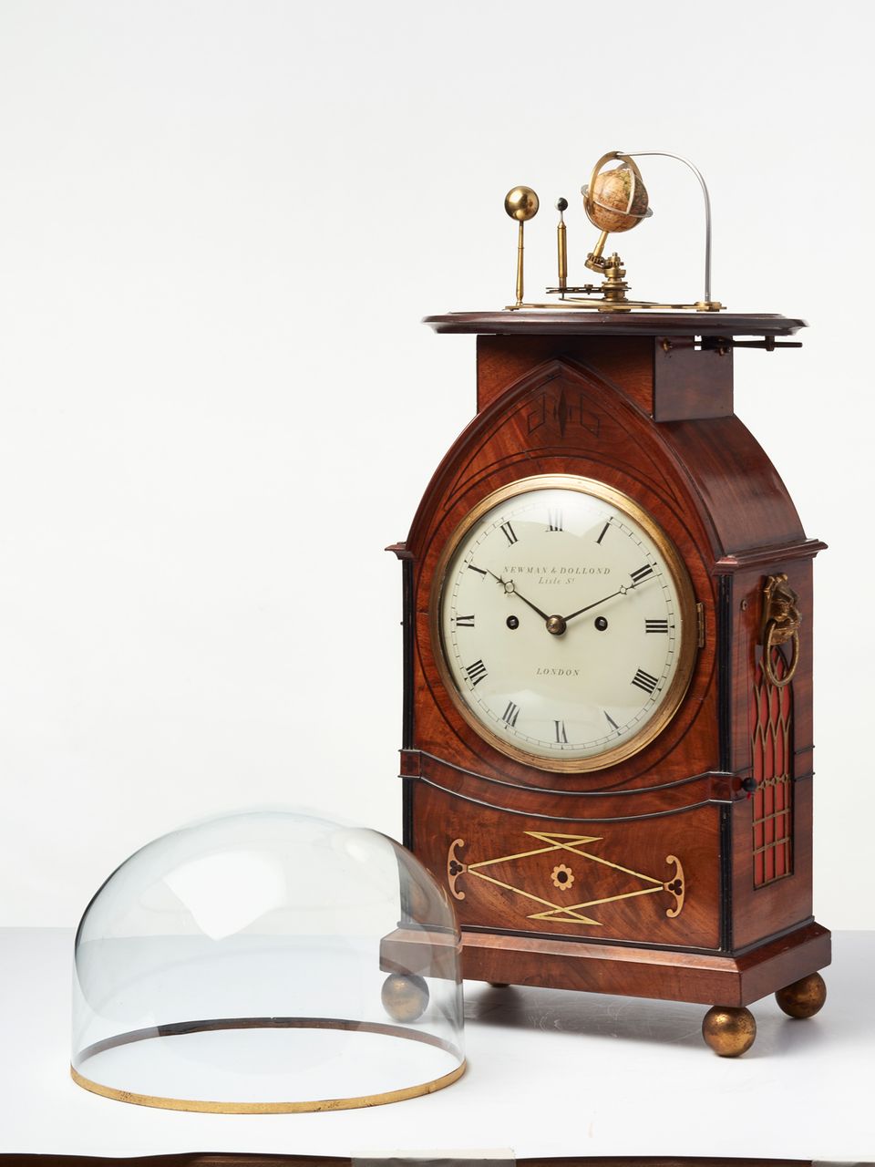 An unusual English mahogany bracket clock with Orrery by Newman & Dolland,circa 1830 - image 8